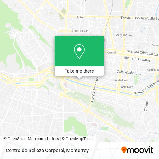 Mapa de Centro de Belleza Corporal