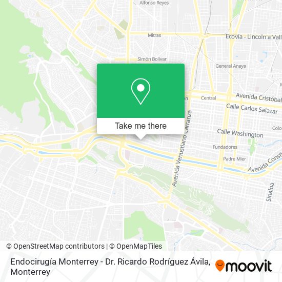 Mapa de Endocirugía Monterrey - Dr. Ricardo Rodríguez Ávila