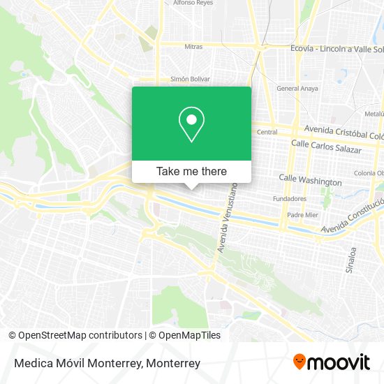Medica Móvil Monterrey map