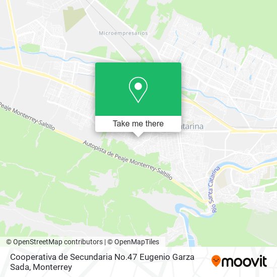 Mapa de Cooperativa de Secundaria No.47 Eugenio Garza Sada