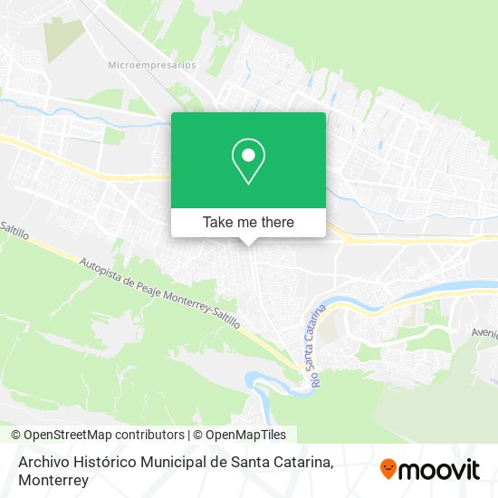 Mapa de Archivo Histórico Municipal de Santa Catarina