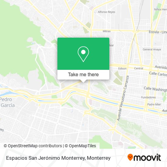 Espacios San Jerónimo Monterrey map