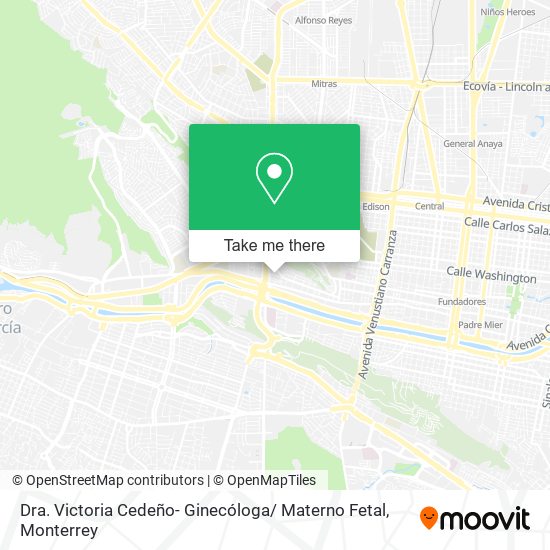 Mapa de Dra. Victoria Cedeño- Ginecóloga/ Materno Fetal