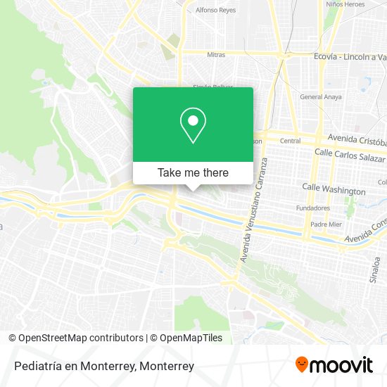 Pediatría en Monterrey map