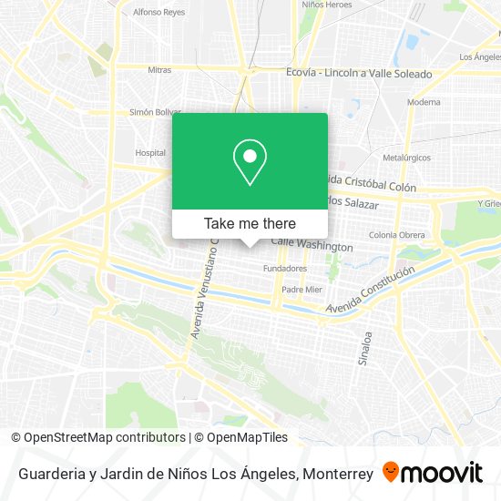 Mapa de Guarderia y Jardin de Niños Los Ángeles