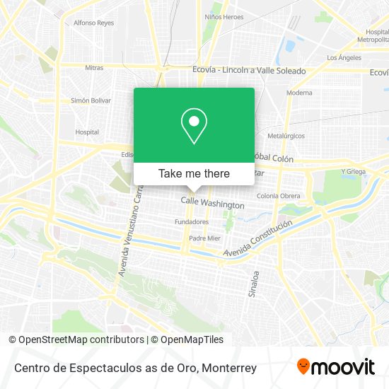 Centro de Espectaculos as de Oro map