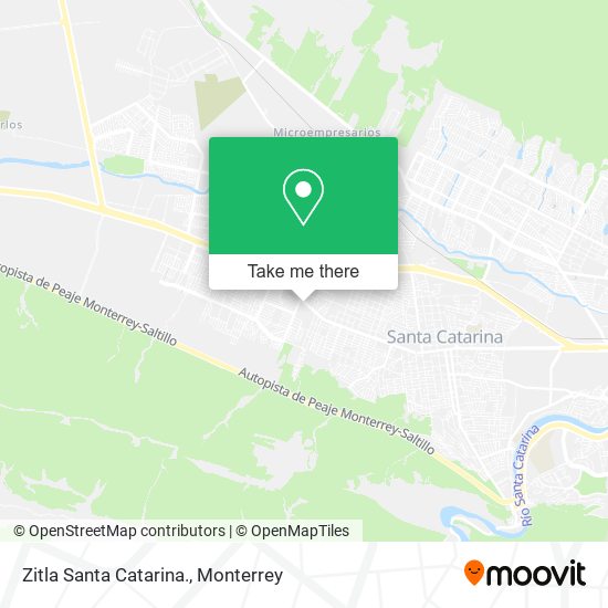 Zitla Santa Catarina. map