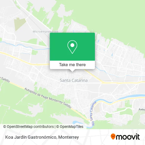 Koa Jardín Gastronómico map