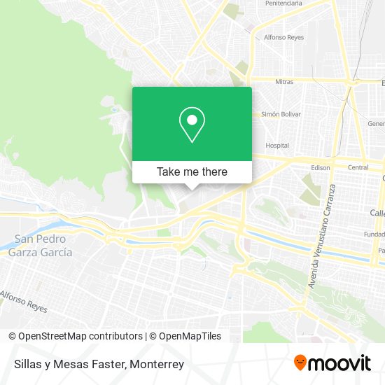 Mapa de Sillas y Mesas Faster