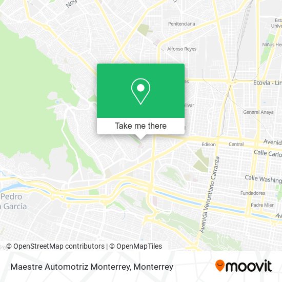 Mapa de Maestre Automotriz Monterrey