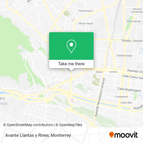 Mapa de Avante Llantas y Rines