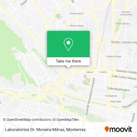 Laboratorios Dr. Moreira-Mitras map