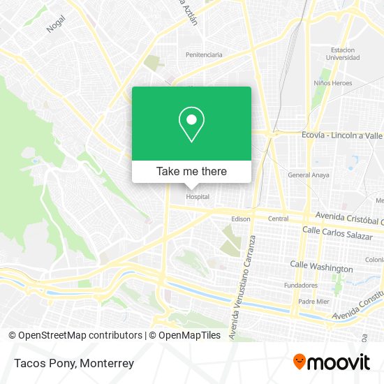 Mapa de Tacos Pony