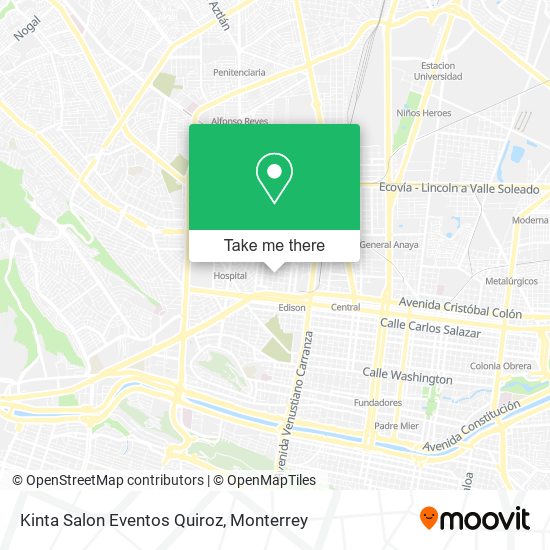 Mapa de Kinta Salon Eventos Quiroz
