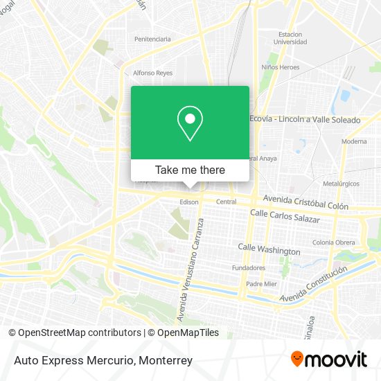 Auto Express Mercurio map