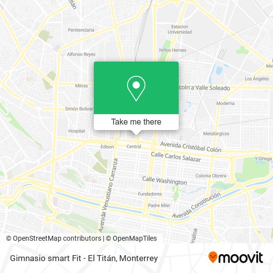 Gimnasio smart Fit - El Titán map