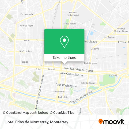 Hotel Frías de Monterrey map