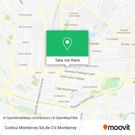 Codisa Monterrey SA de CV map