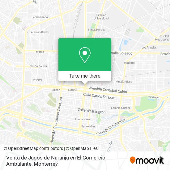 Venta de Jugos de Naranja en El Comercio Ambulante map