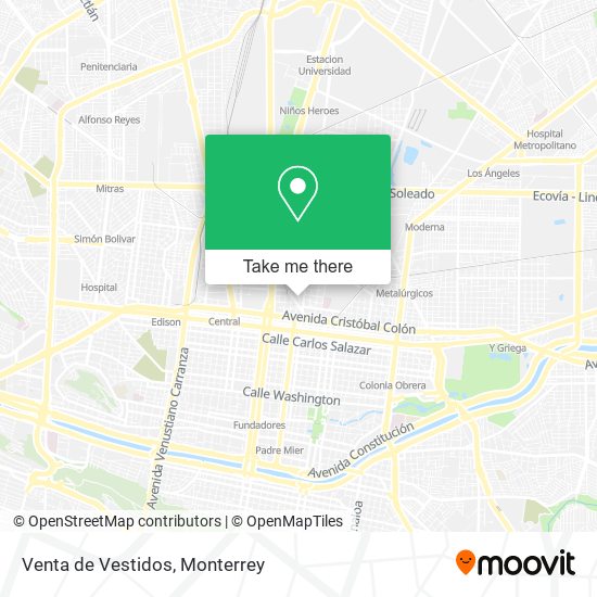 Mapa de Venta de Vestidos