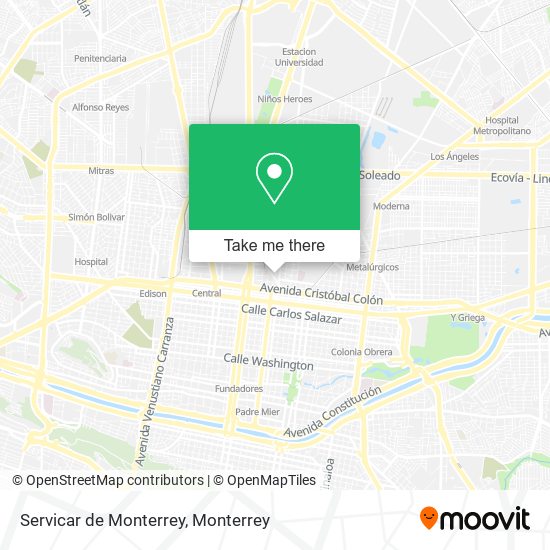 Servicar de Monterrey map