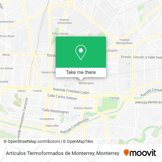 Artículos Termoformados de Monterrey map