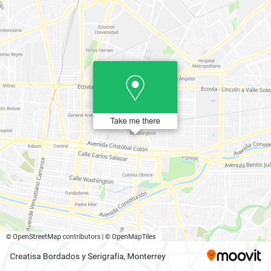 Mapa de Creatisa Bordados y Serigrafía