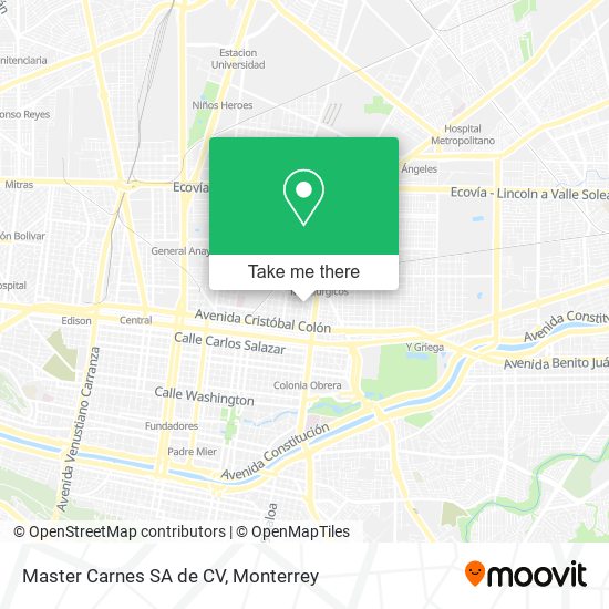 Master Carnes SA de CV map