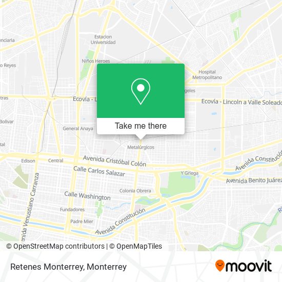 Retenes Monterrey map