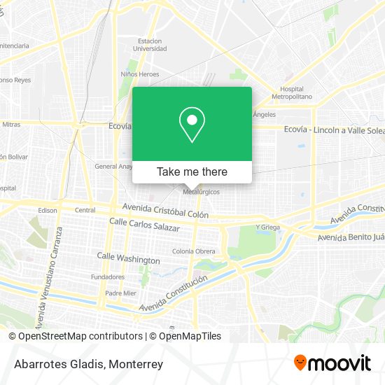 Mapa de Abarrotes Gladis