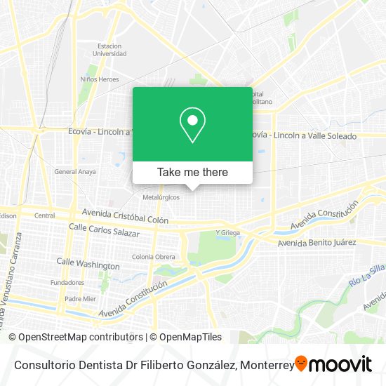 Consultorio Dentista Dr Filiberto González map