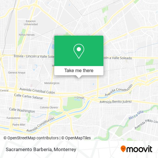 Sacramento Barbería map