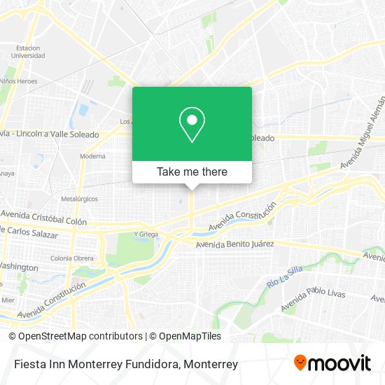 Mapa de Fiesta Inn Monterrey Fundidora