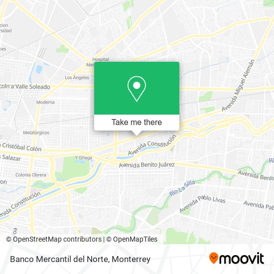 Banco Mercantil del Norte map