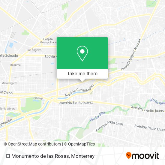 El Monumento de las Rosas map