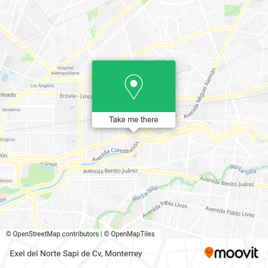 Exel del Norte Sapi de Cv map