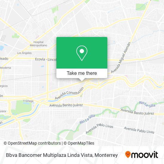 Mapa de Bbva Bancomer Multiplaza Linda Vista