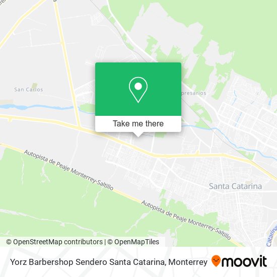 Yorz Barbershop Sendero Santa Catarina map