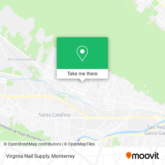 Mapa de Virginia Nail Supply