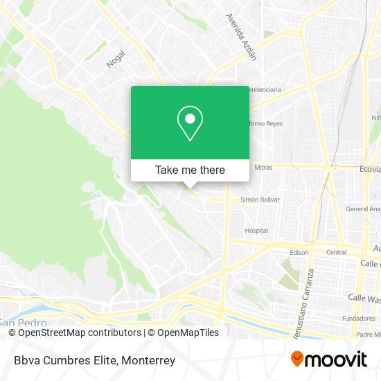 Mapa de Bbva Cumbres Elite