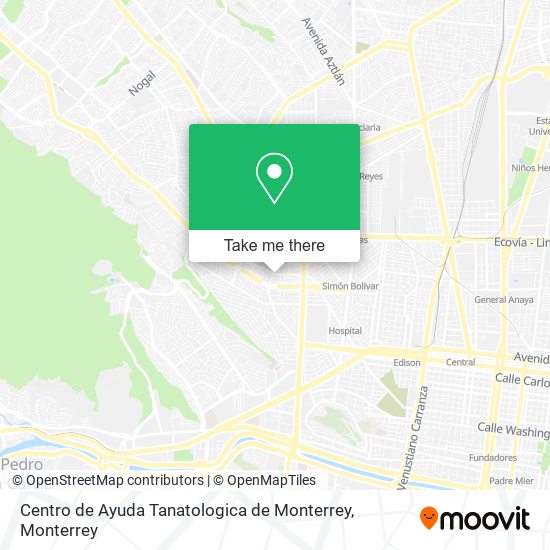 Mapa de Centro de Ayuda Tanatologica de Monterrey