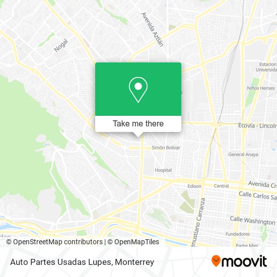 Auto Partes Usadas Lupes map