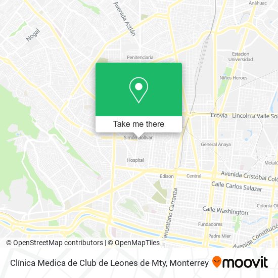 Clínica Medica de Club de Leones de Mty map