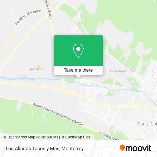Mapa de Los Aliados Tacos y Mas