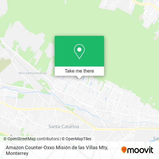 Mapa de Amazon Counter-Oxxo Misión de las Villas Mty