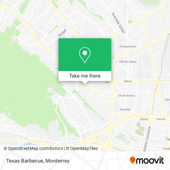 Mapa de Texas Barbecue