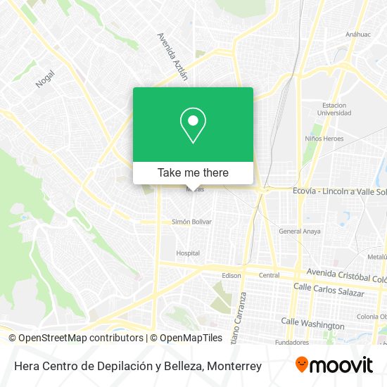 Mapa de Hera Centro de Depilación y Belleza