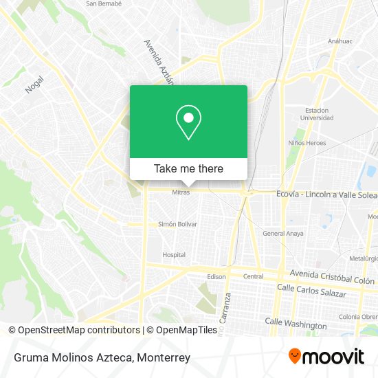 Gruma Molinos Azteca map