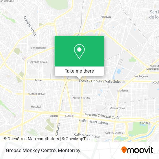 Mapa de Grease Monkey Centro