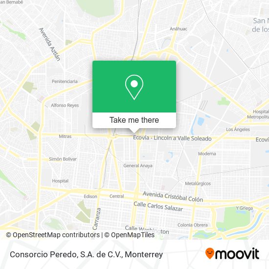 Consorcio Peredo, S.A. de C.V. map